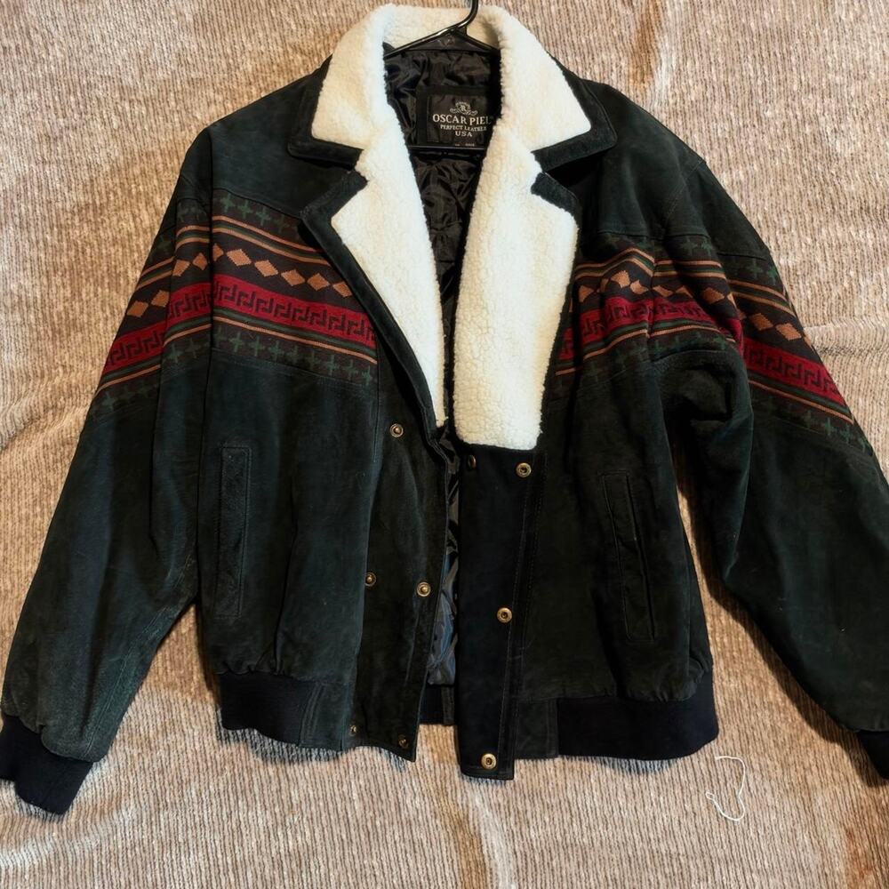 Vintage oscar piel suede leather